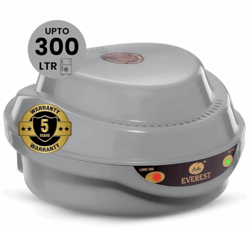 Everest ABS Body EPS 50-N Voltage Stabilizer for Refrigerator Up to 310 liters with LED Indicator | Working Range : (130 V to 290 V) | Capacity: 2 A | 5 Years Warranty - Grey Colour Fridge Stabilizer